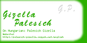 gizella palesich business card